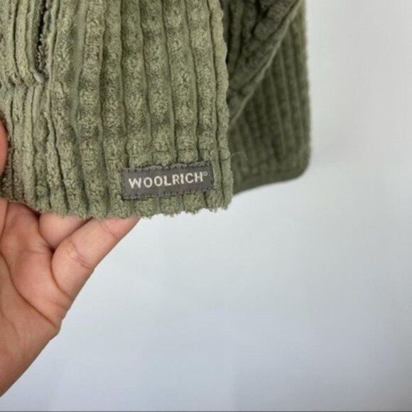 Woolrich Olive Green Corduroy Zip Up Jacket Women's Size Large Petite - Picture 5 of 9